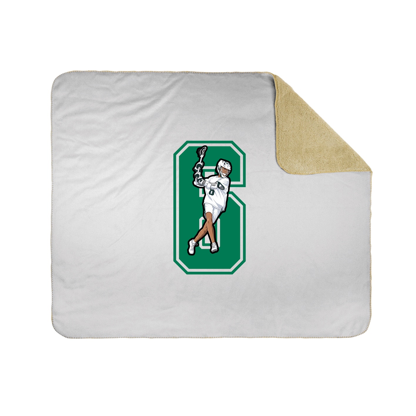 Throw Blanket — Number in White