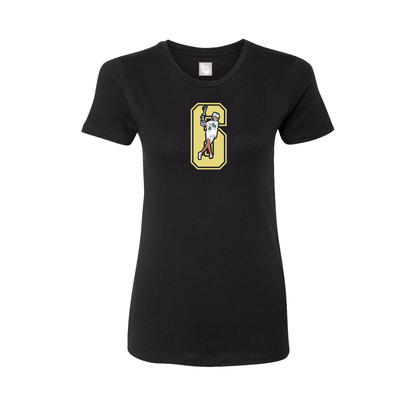 Womens Tee — Number in Black