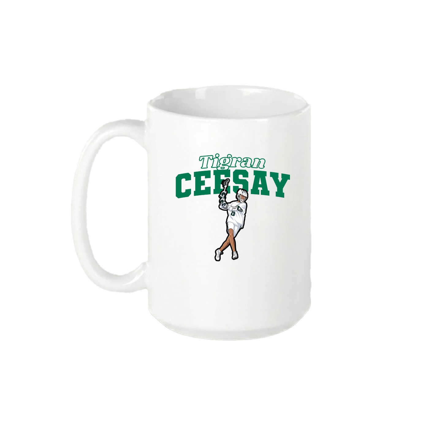 15oz Coffee Mug — Name Arch in White