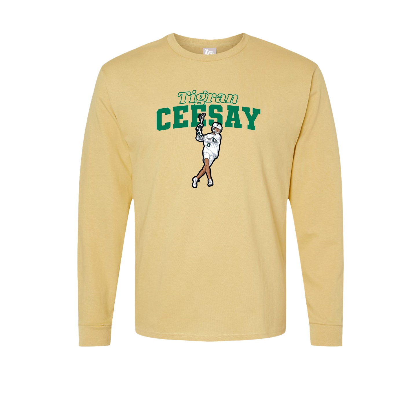 Long Sleeve Tee — Name Arch in Vegas Gold