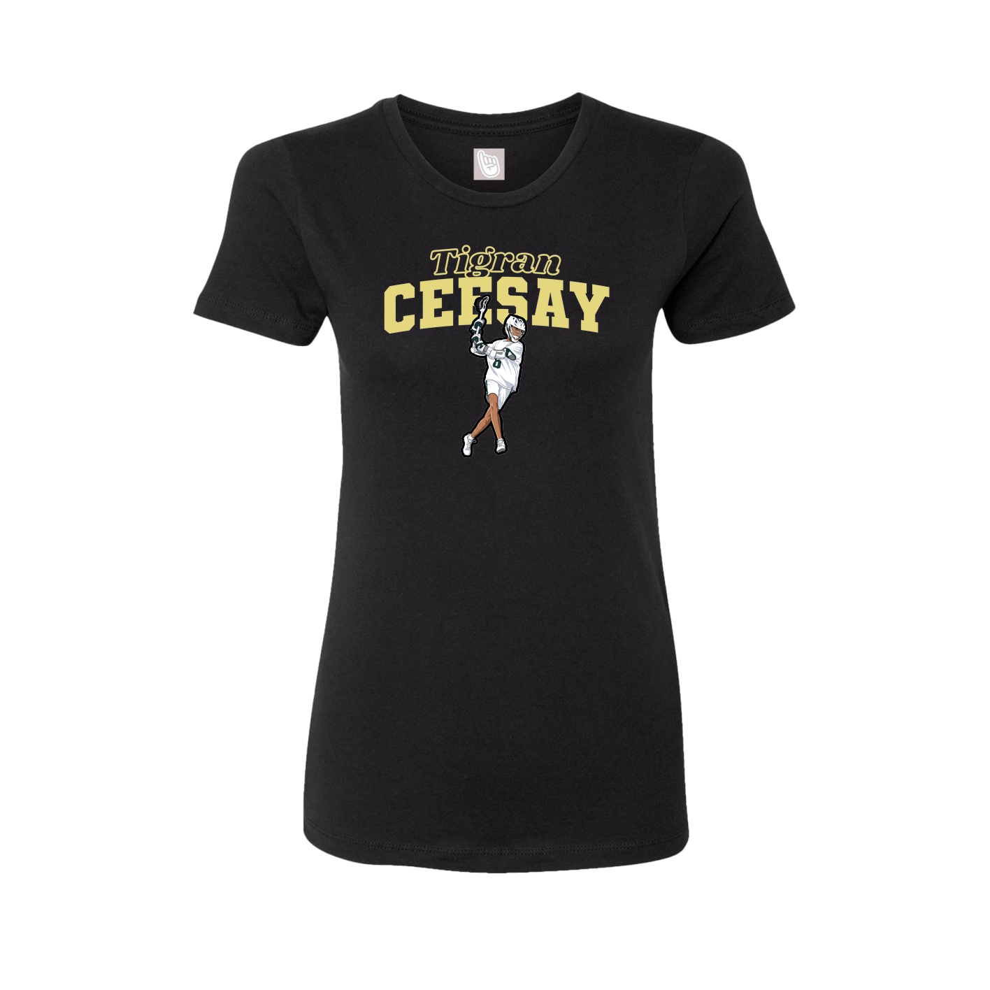 Womens Tee — Name Arch in Black
