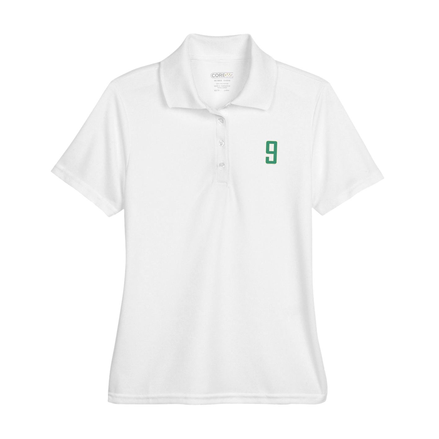 Womens Performance Polo — Front Shirsy in White