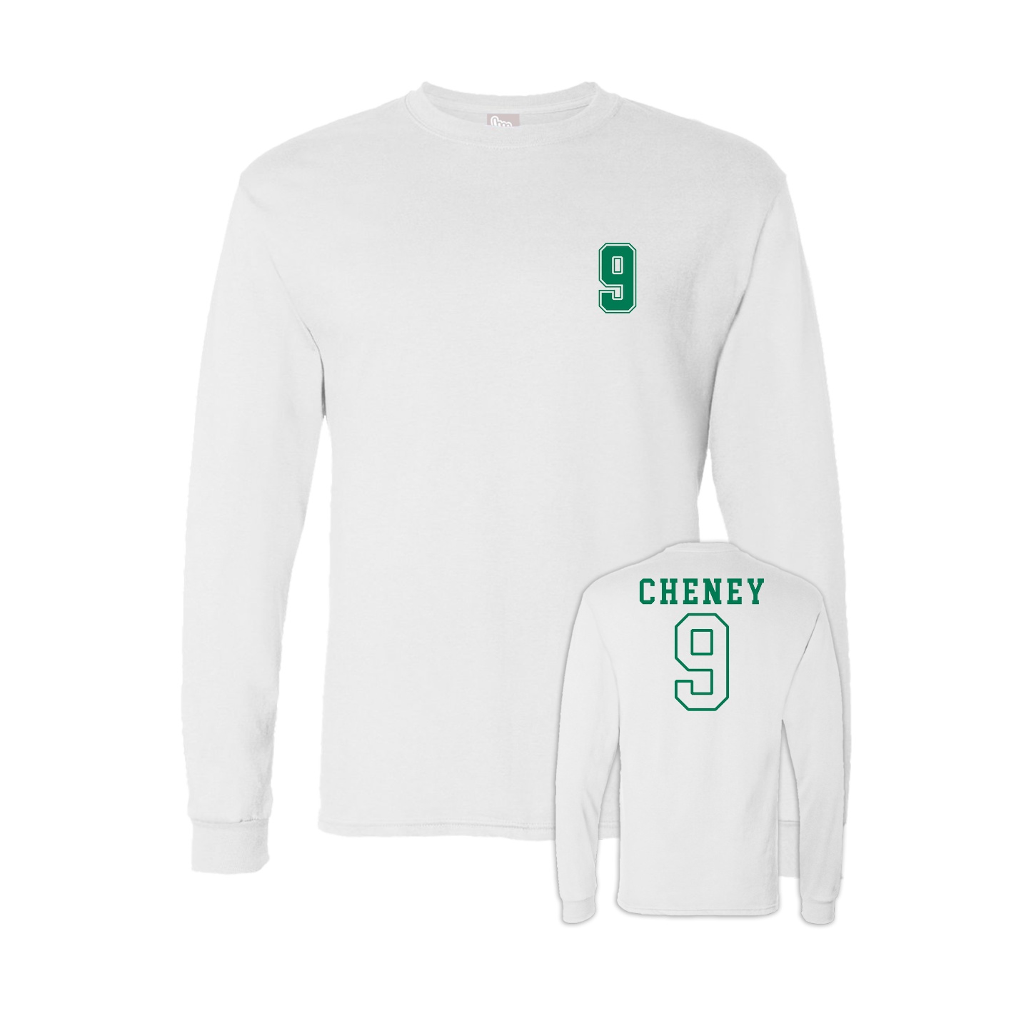 Long Sleeve Tee — Chest Back in White