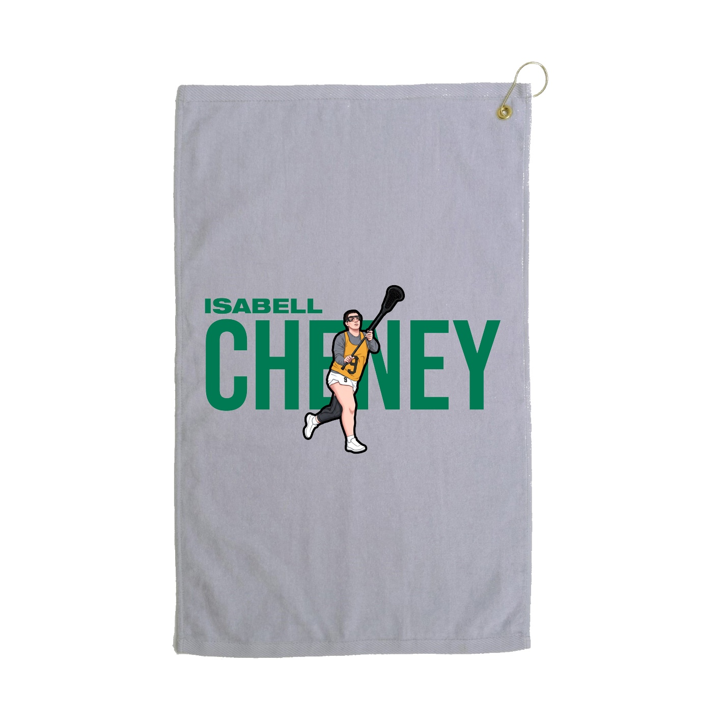 Golf Towel — Player Name in Grey