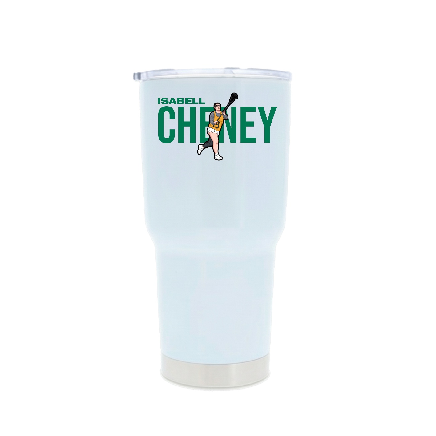 30oz Stainless Steel Tumbler — Player Name in White