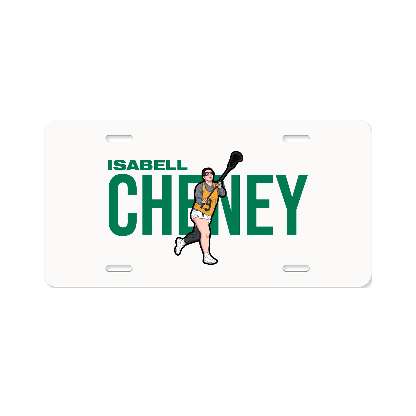 License Plate — Player Name in Classic