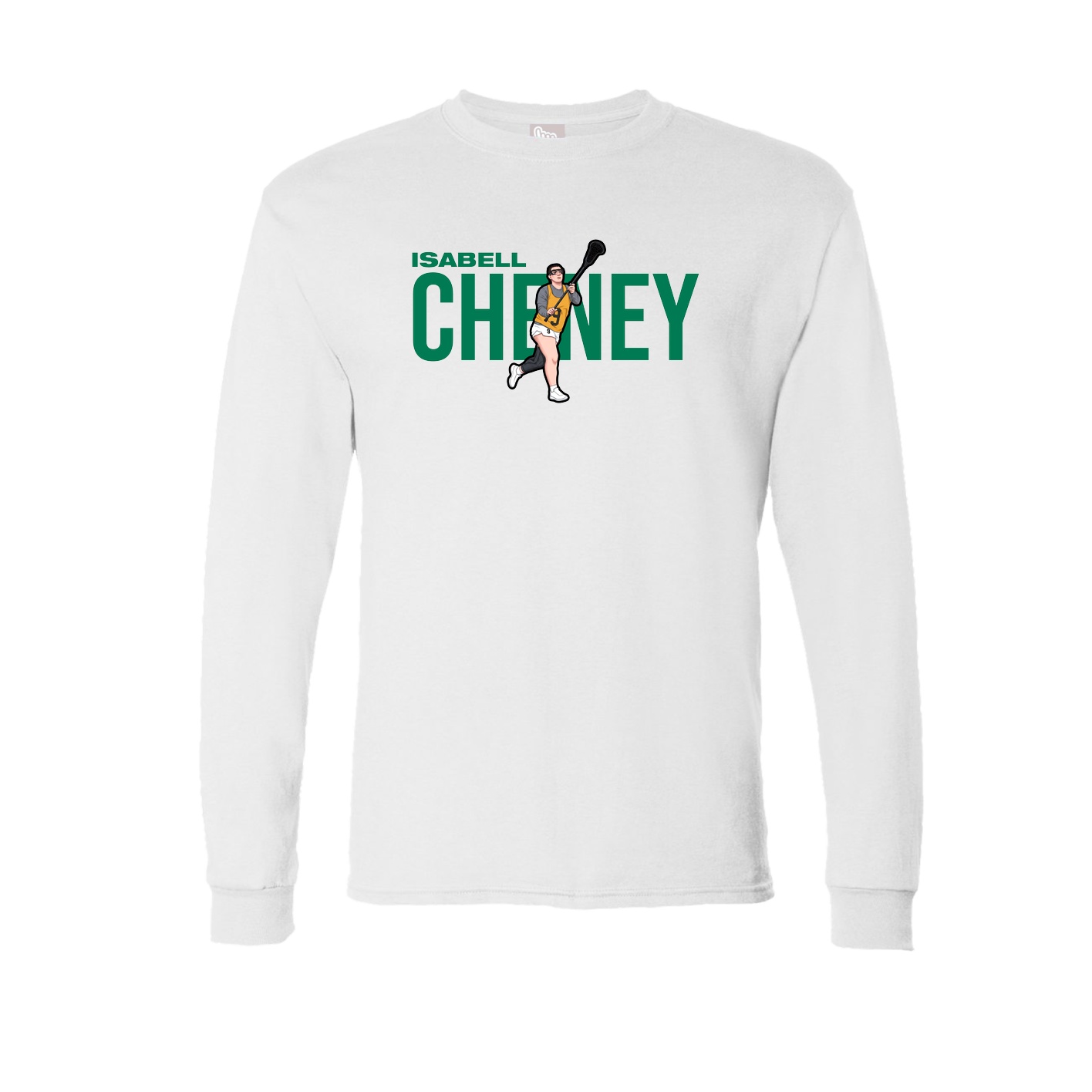 Long Sleeve Tee — Player Name in White