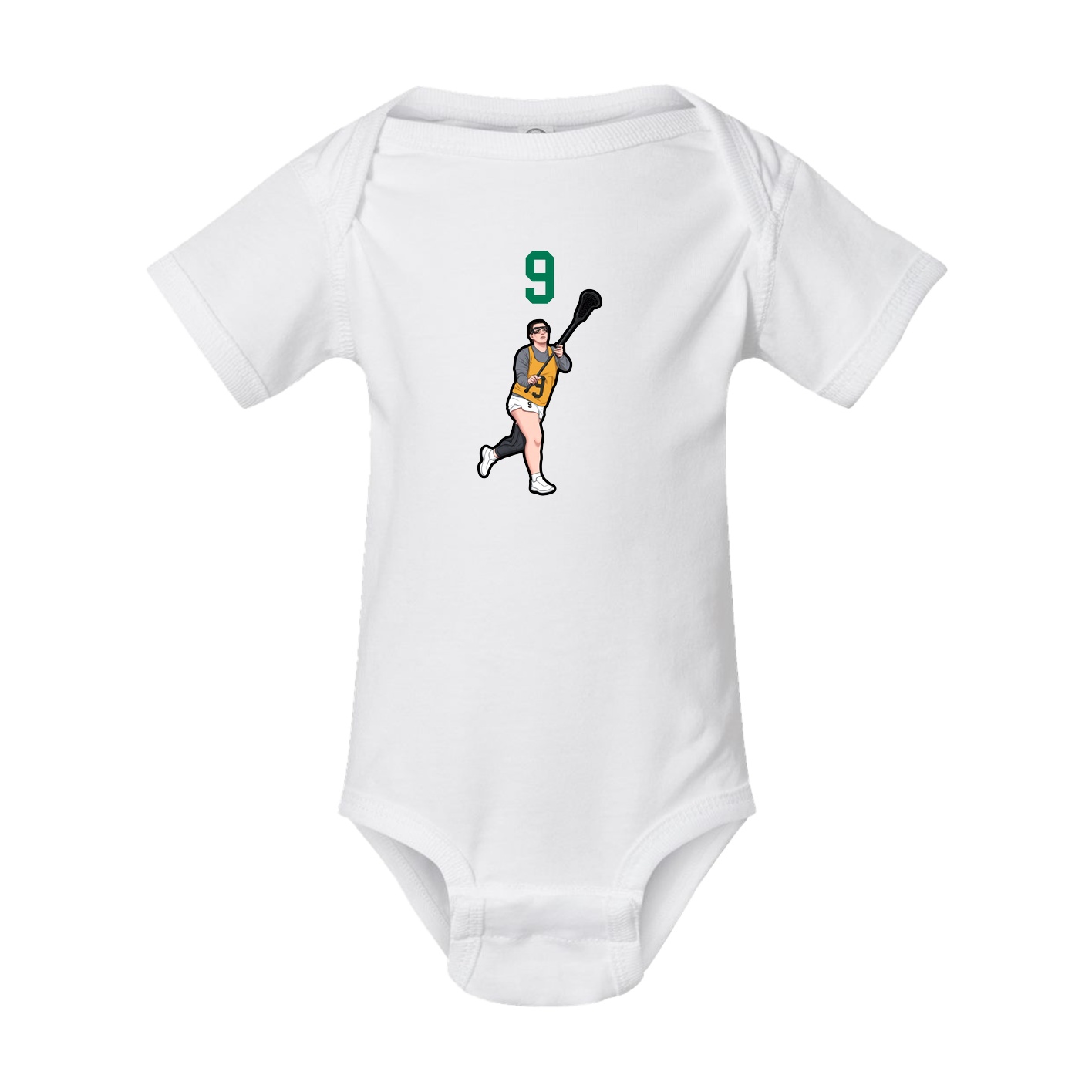 Baby Onesie — Number Top in White