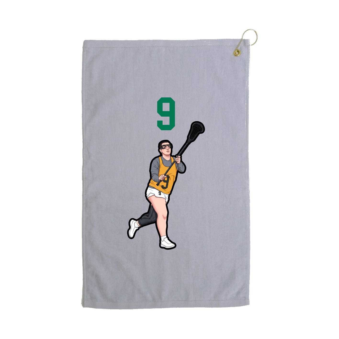 Golf Towel — Number Top in Grey