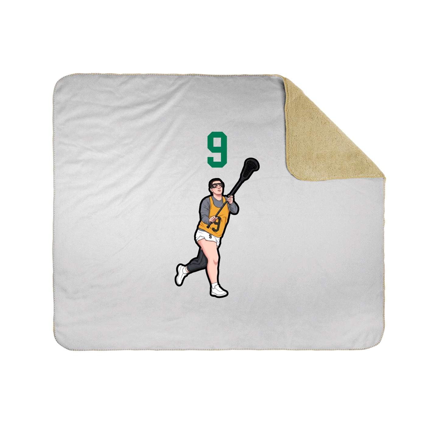 Throw Blanket — Number Top in White
