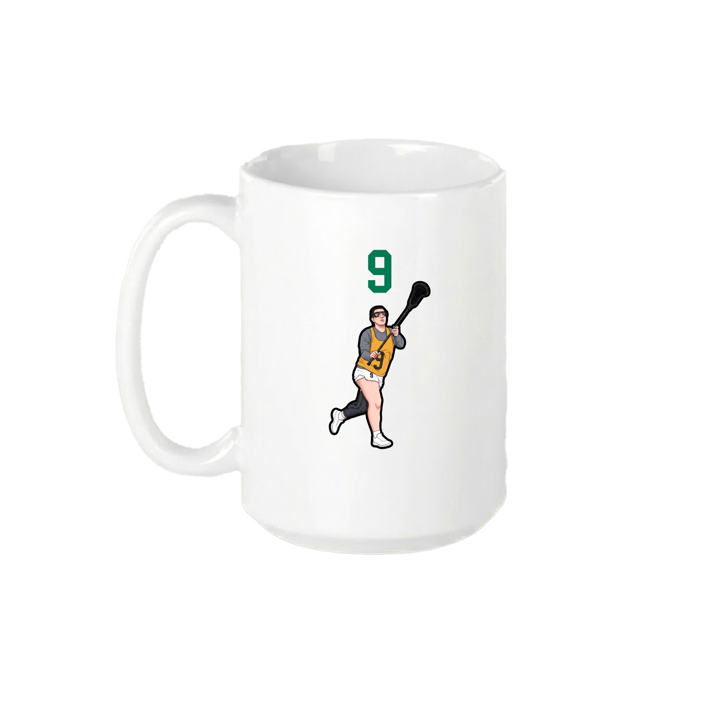 15oz Coffee Mug — Number Top in White