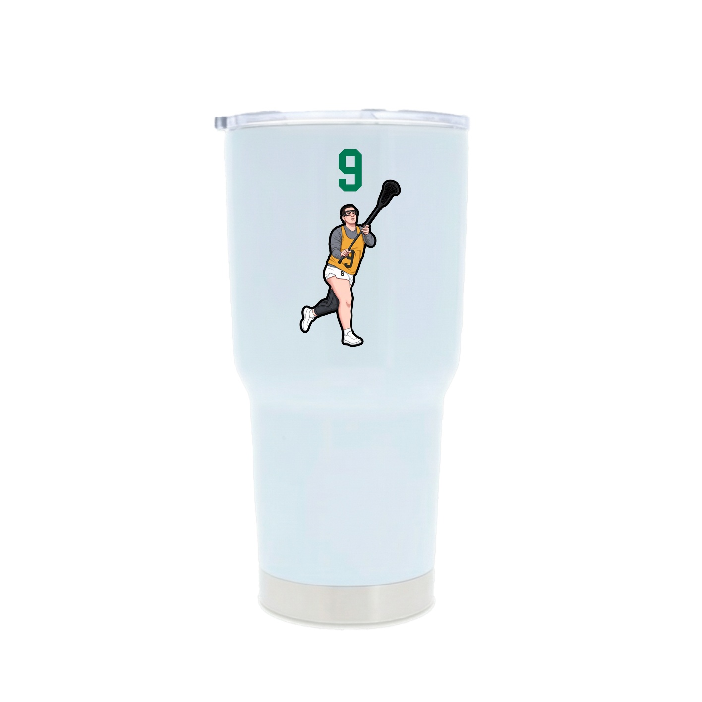 30oz Stainless Steel Tumbler — Number Top in White
