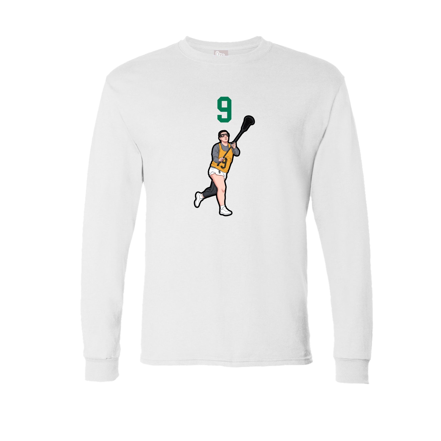 Long Sleeve Tee — Number Top in White