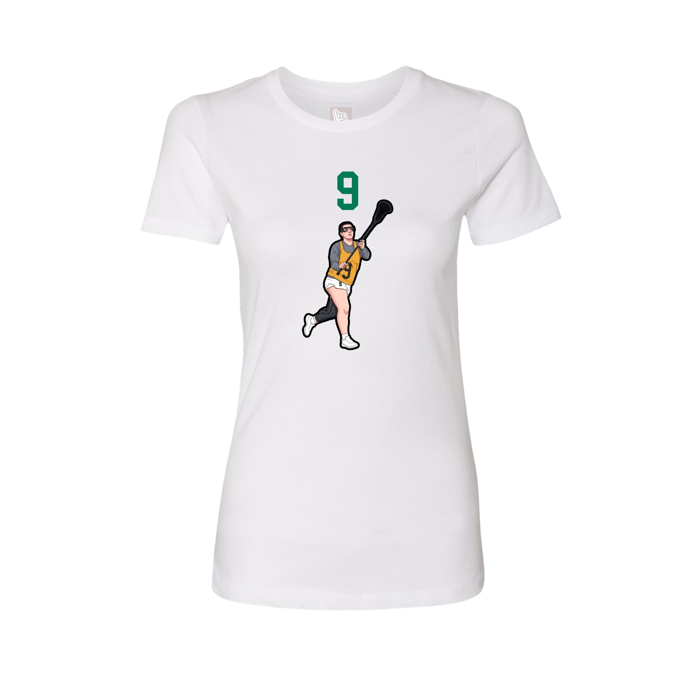 Fitted Women's Tee — Number Top in White