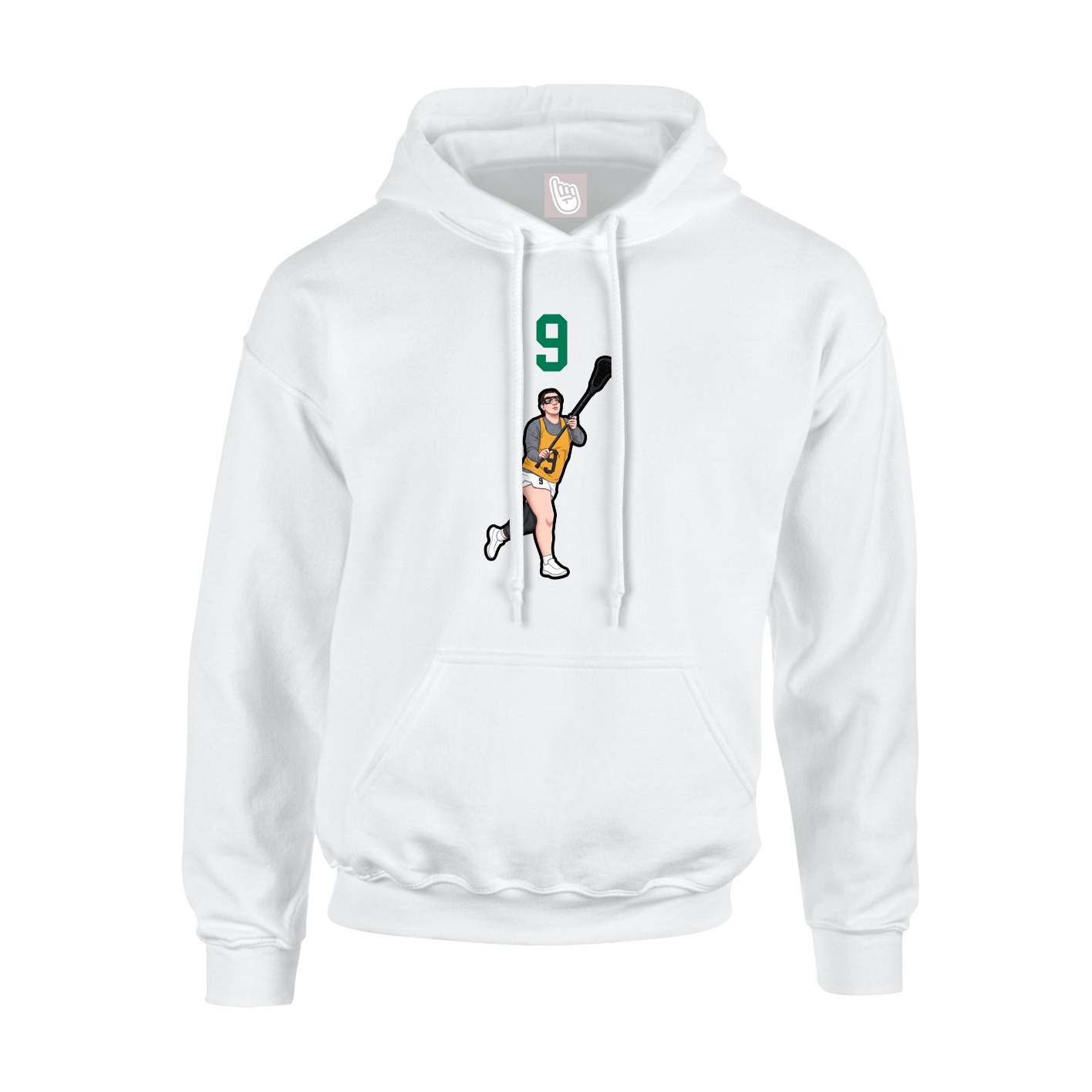 Youth Hoodie — Number Top in White