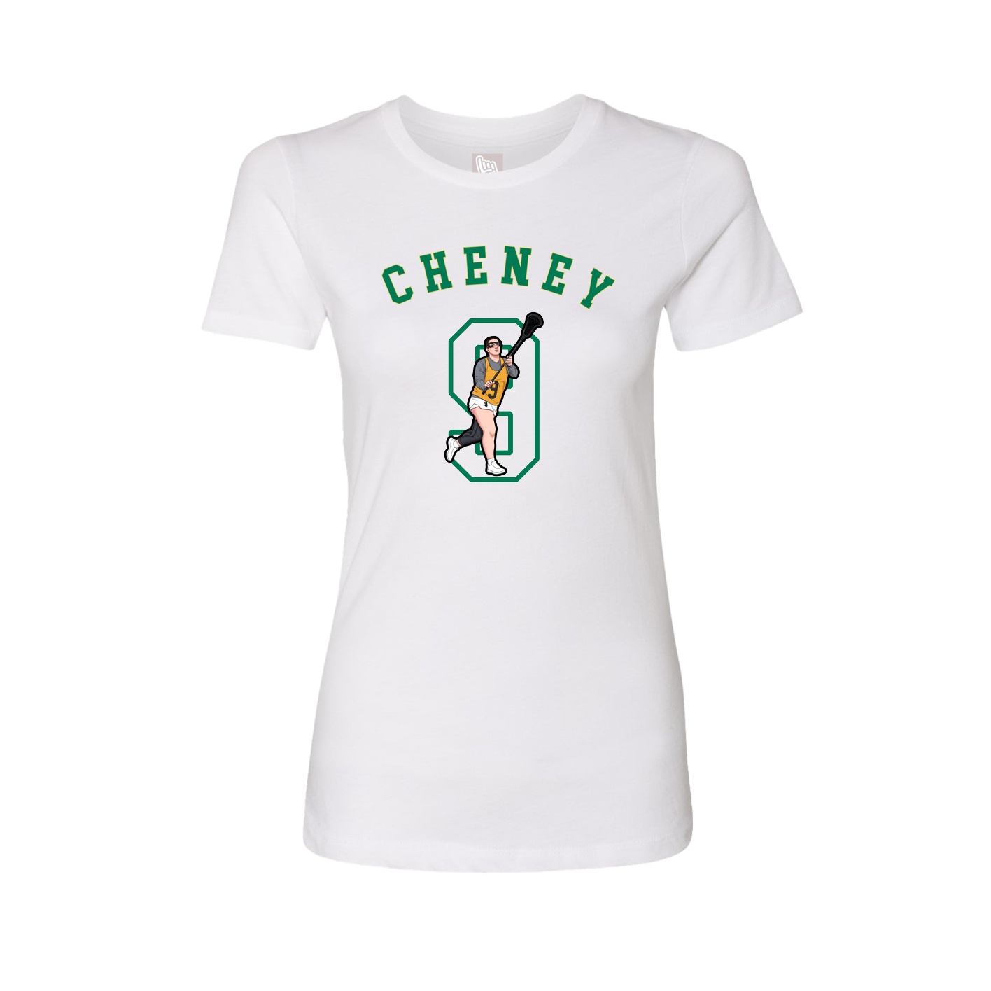 Fitted Women's Tee — Shirsey Arch in White