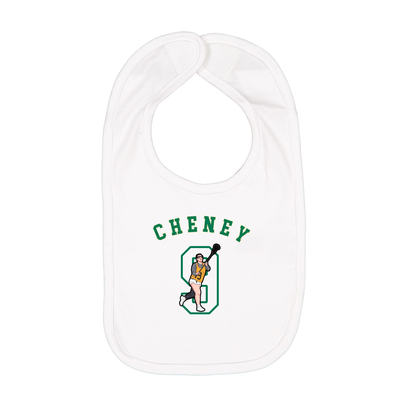 Infant Bib — Shirsey Arch in White