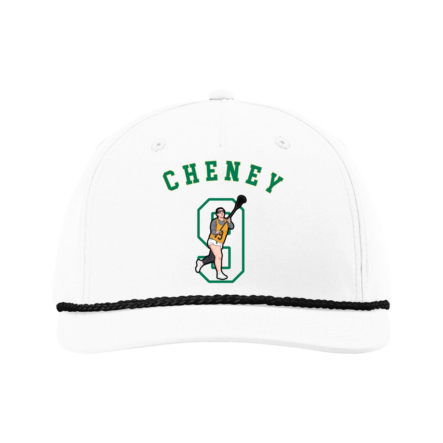 Five-Panel Classic Rope Cap — Shirsey Arch in White