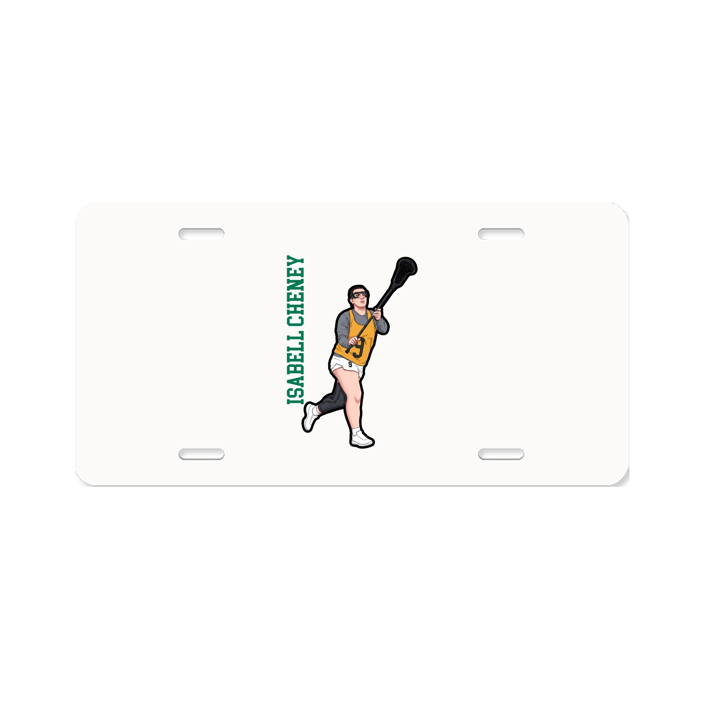License Plate — Name Vertical in Classic
