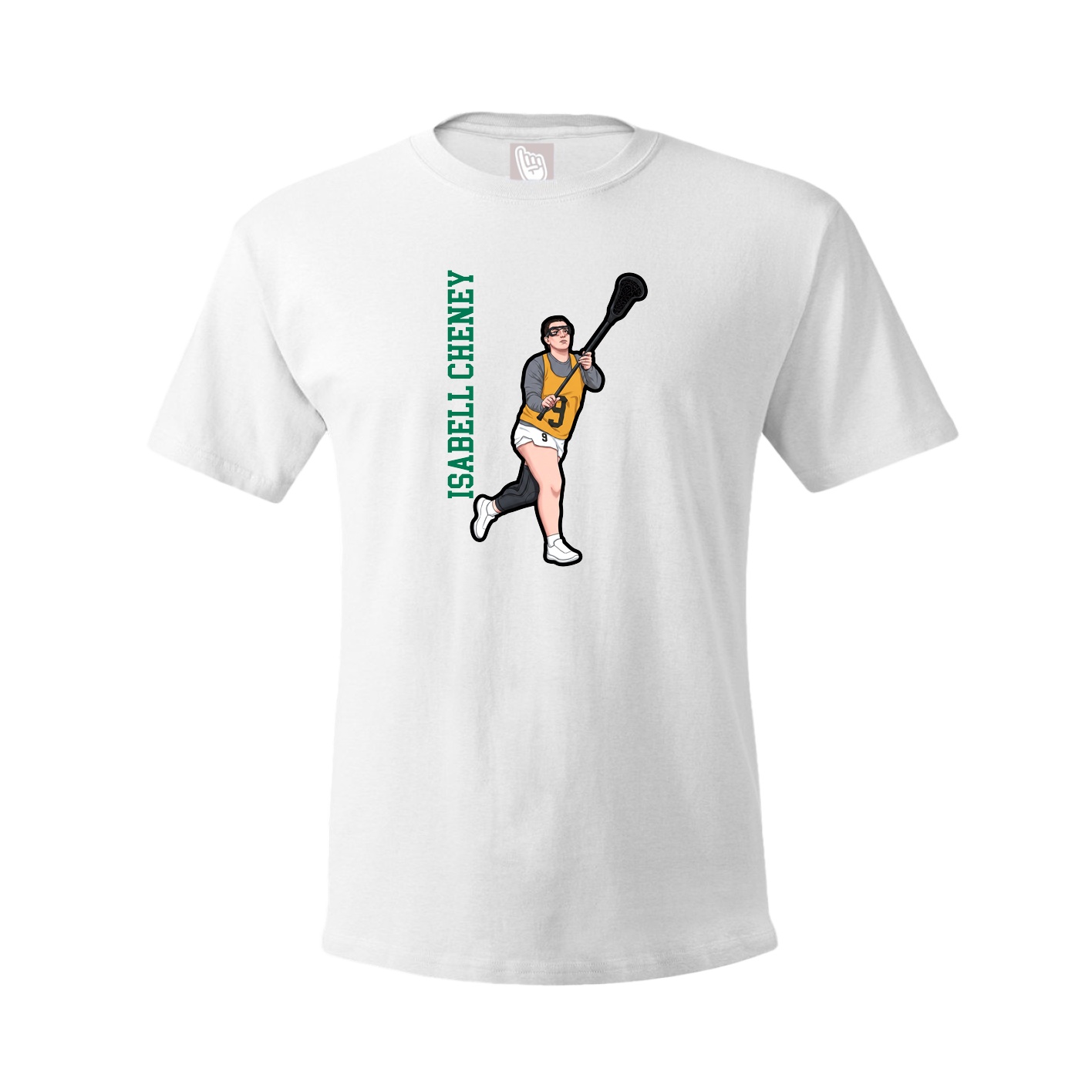 Tee — Name Vertical in White