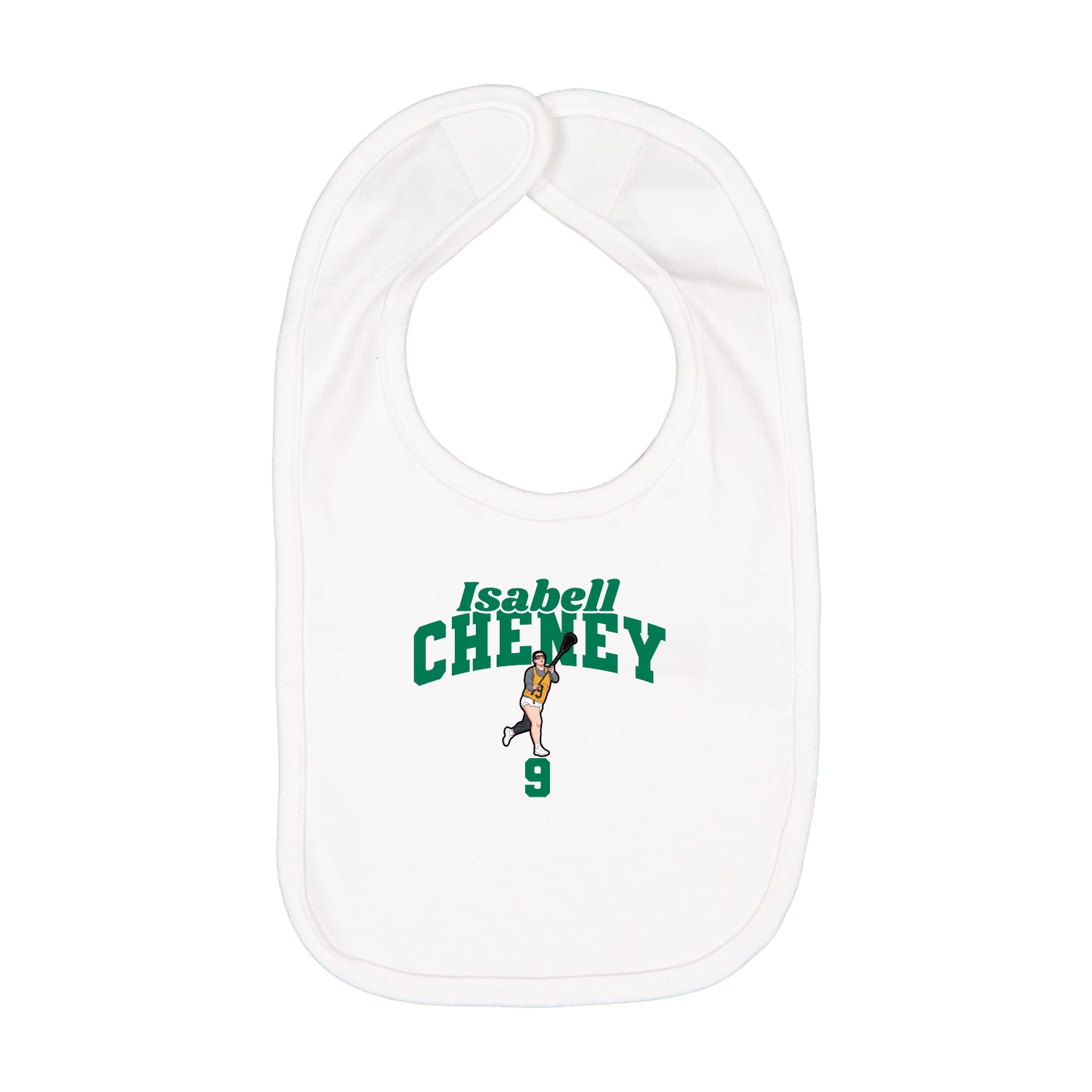 Infant Bib — Signature Arch in White