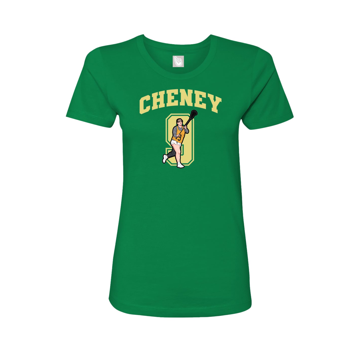 Fitted Women's Tee — Number in Green