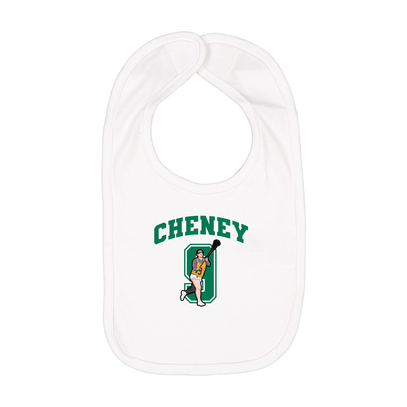 Infant Bib — Number in White
