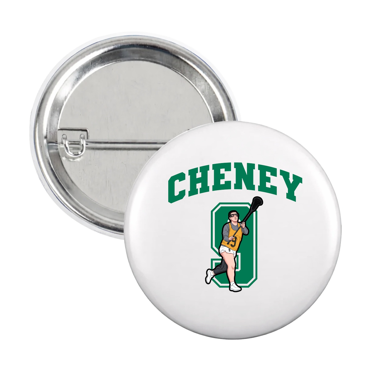 Game Day Button — Number in White