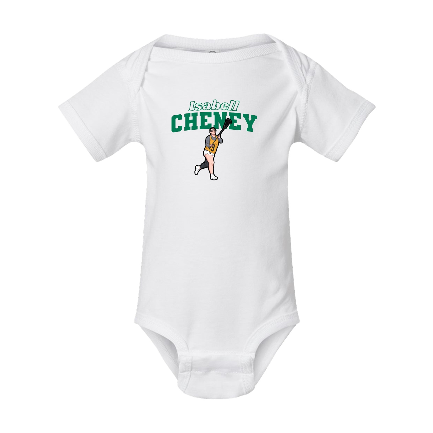 Baby Onesie — Name Arch in White