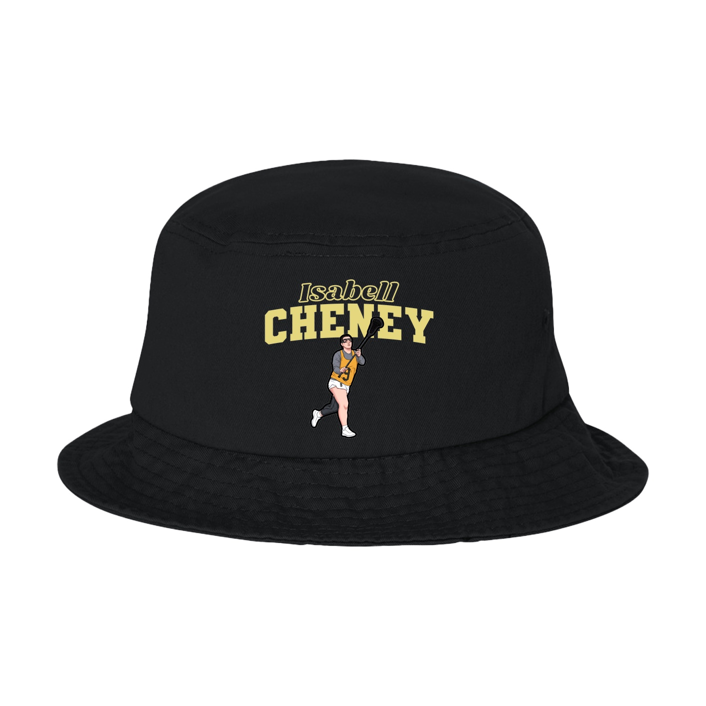 Bucket Cap — Name Arch in Black