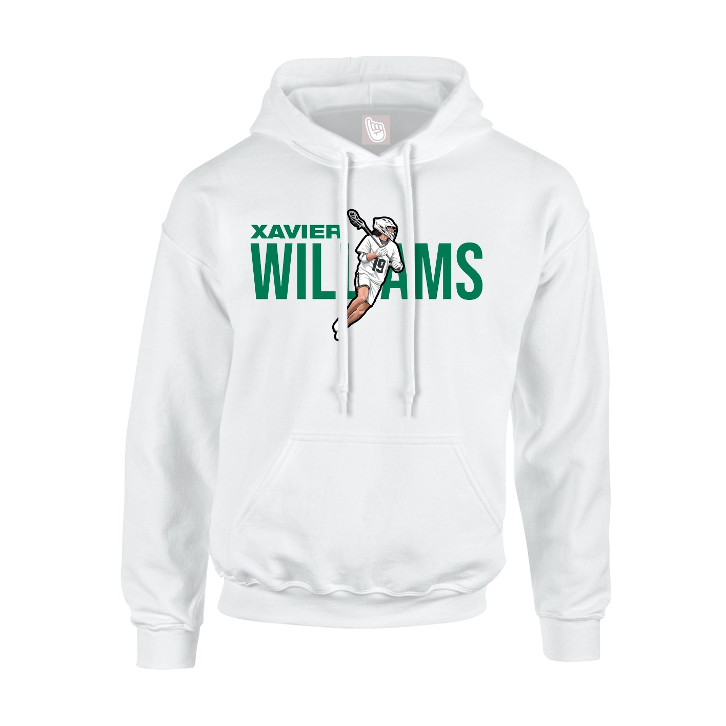 Youth Hoodie — Player Name in White