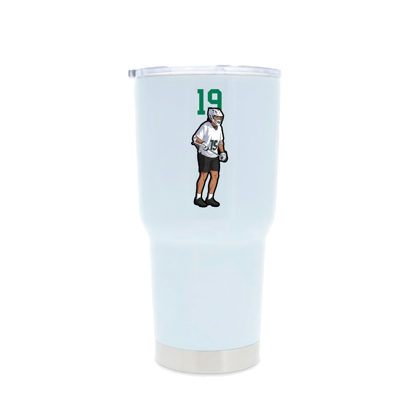 30oz Stainless Steel Tumbler — Number Top in White