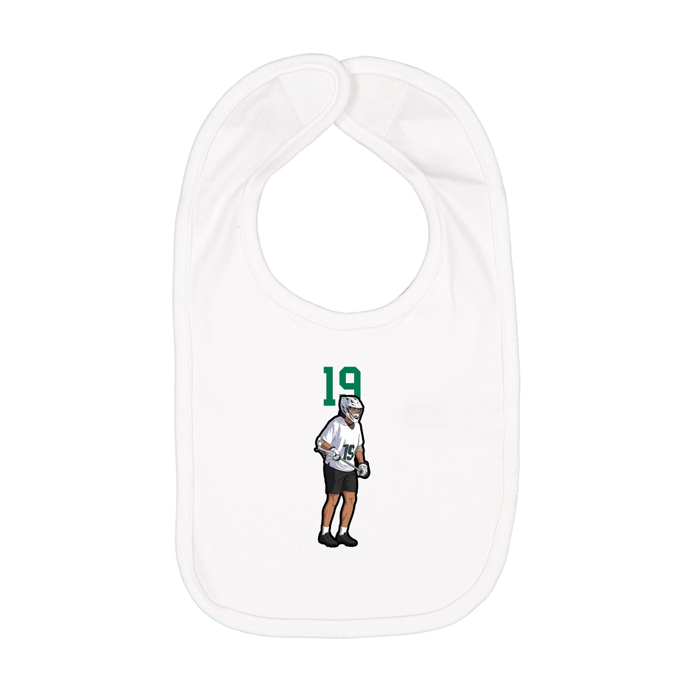 Infant Bib — Number Top in White