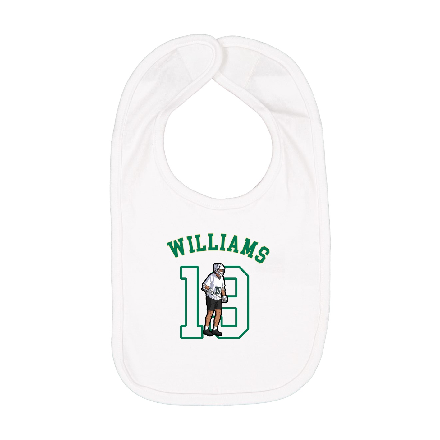 Infant Bib — Shirsey Arch in White