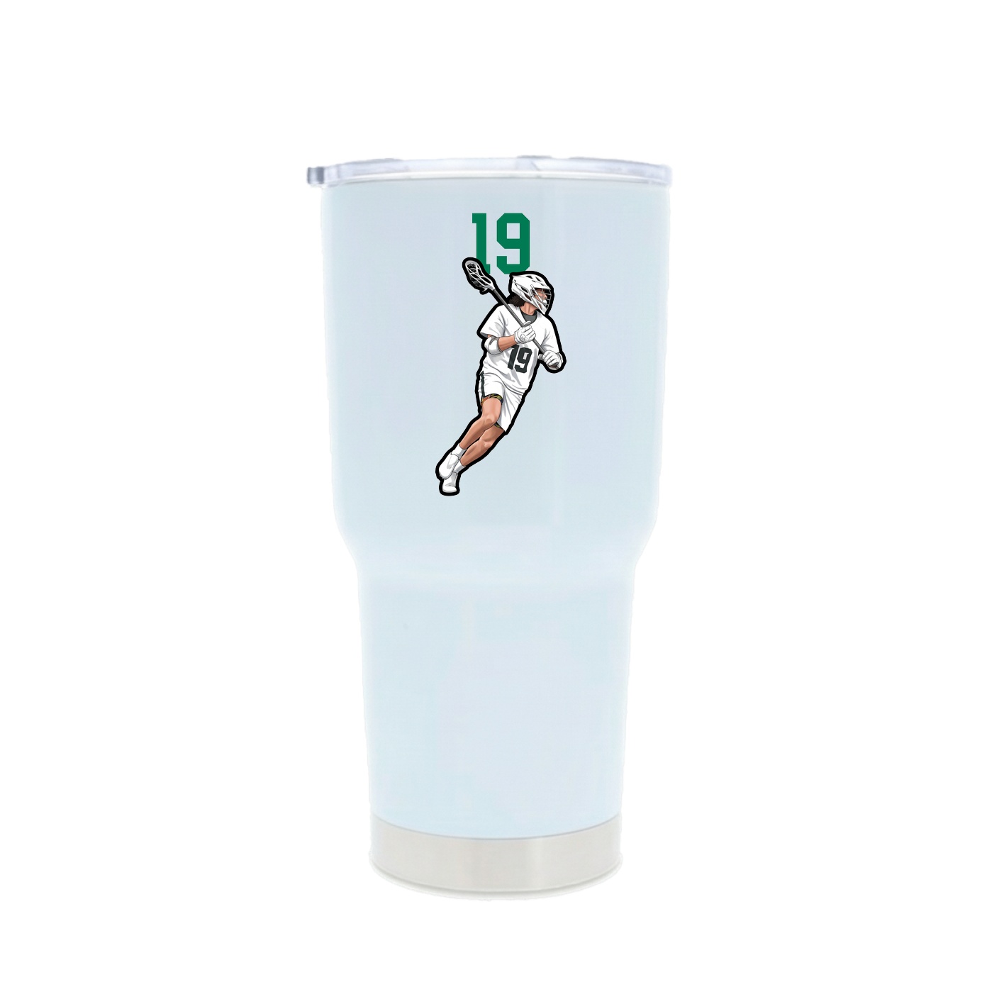 30oz Stainless Steel Tumbler — Number Top in White