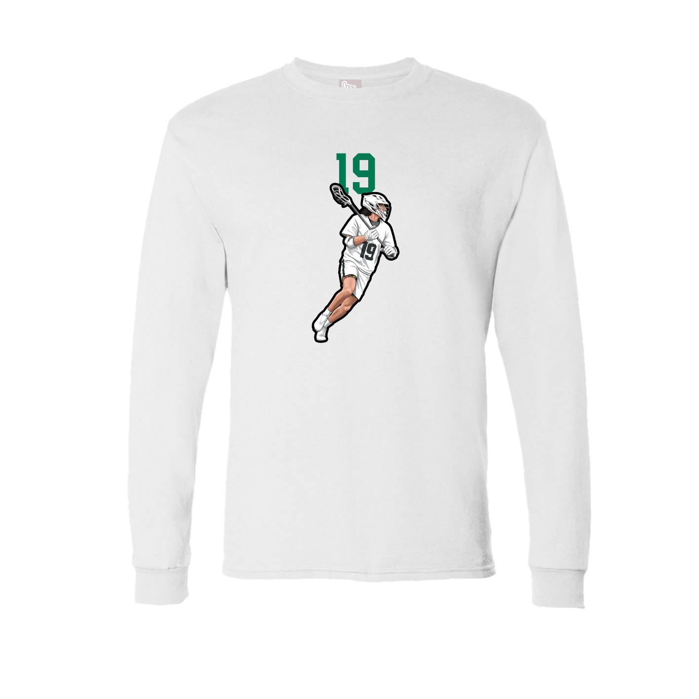 Long Sleeve Tee — Number Top in White