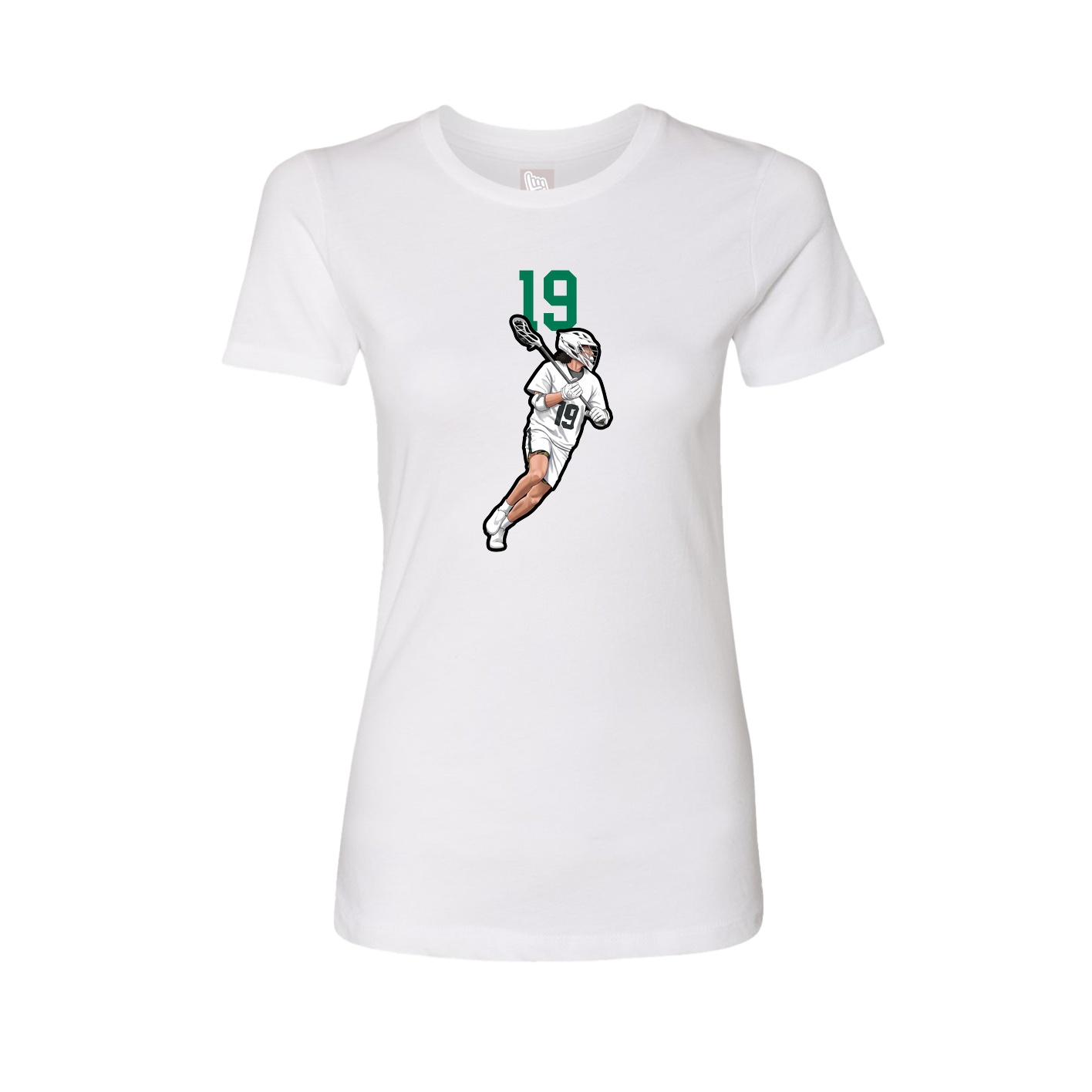 Fitted Women's Tee — Number Top in White