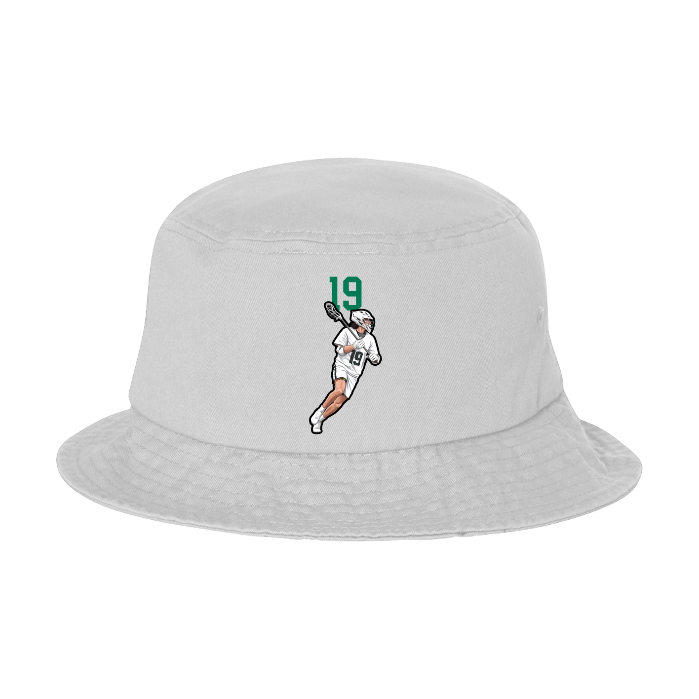 Bucket Cap — Number Top in White