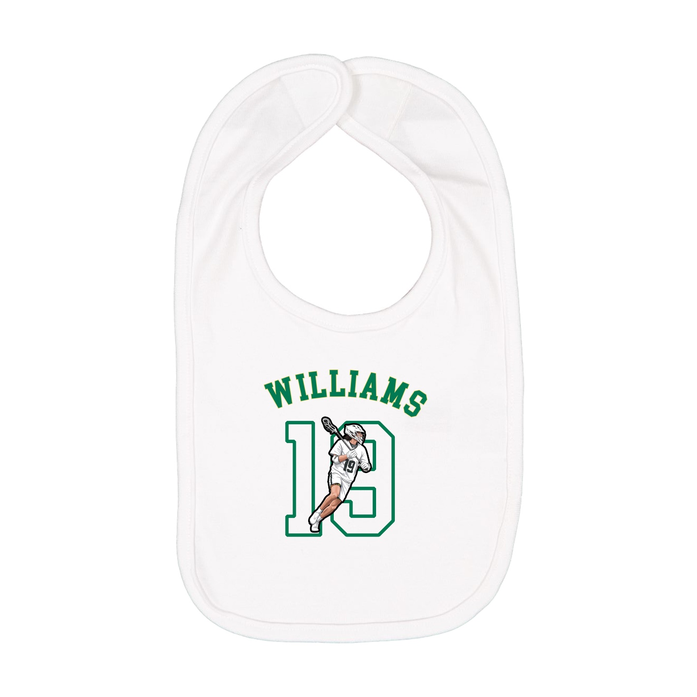 Infant Bib — Shirsey Arch in White