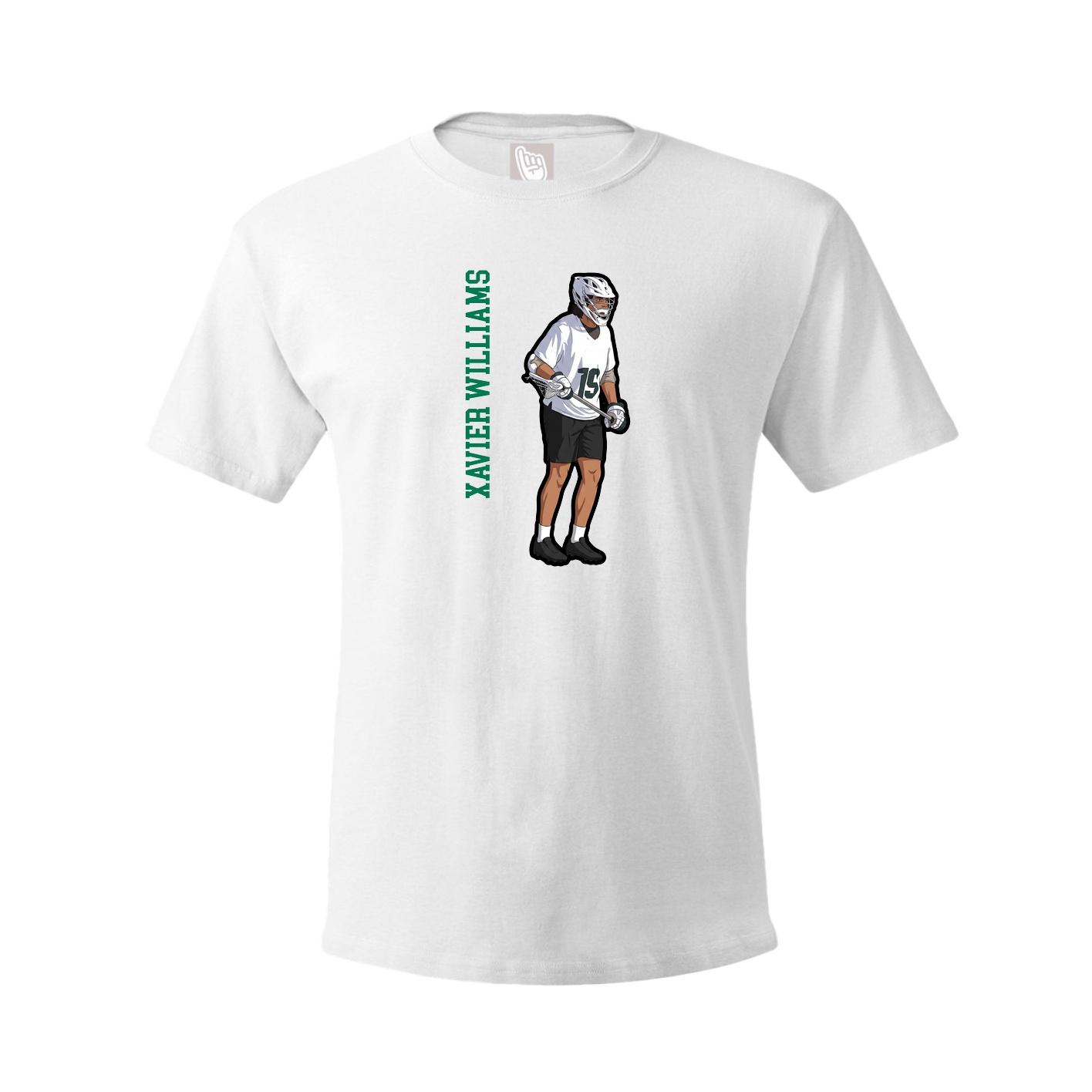 Tee — Name Vertical in White
