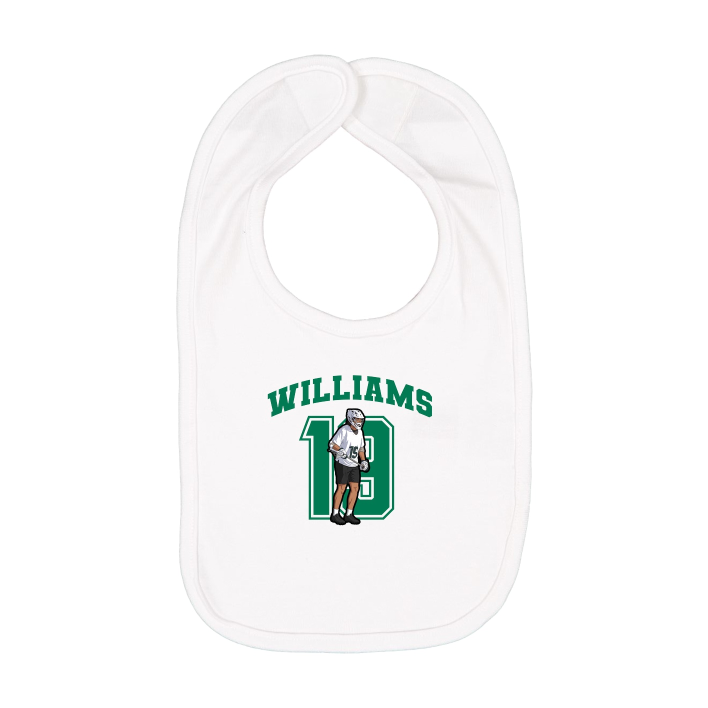 Infant Bib — Number in White