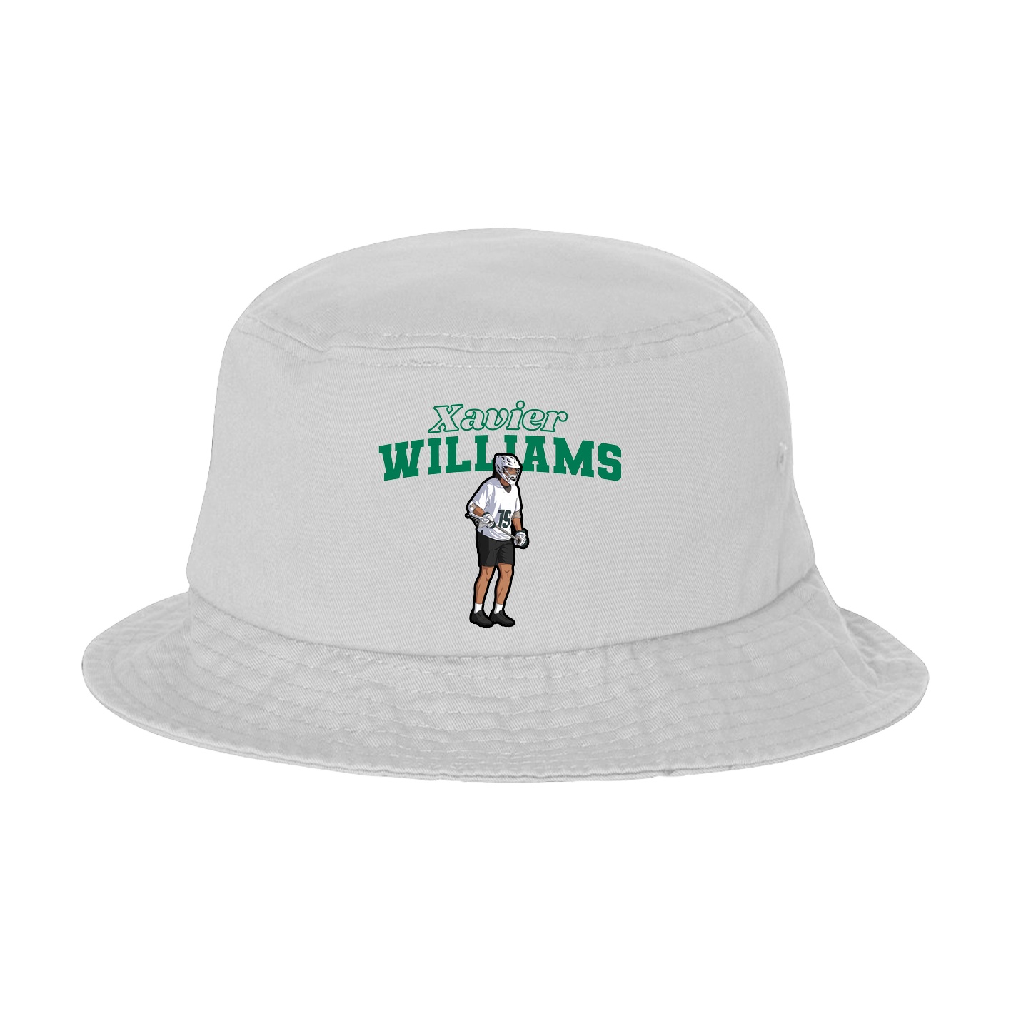Bucket Cap — Name Arch in White
