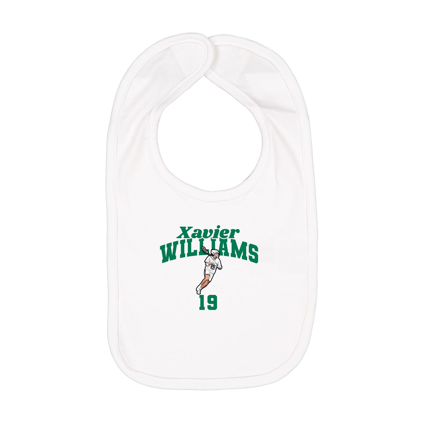 Infant Bib — Signature Arch in White