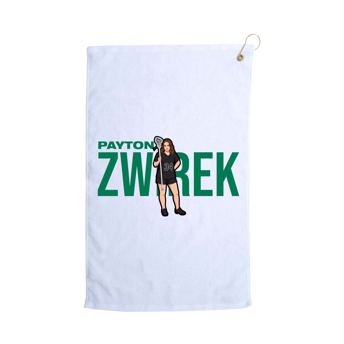 Golf Towel — Player Name in White
