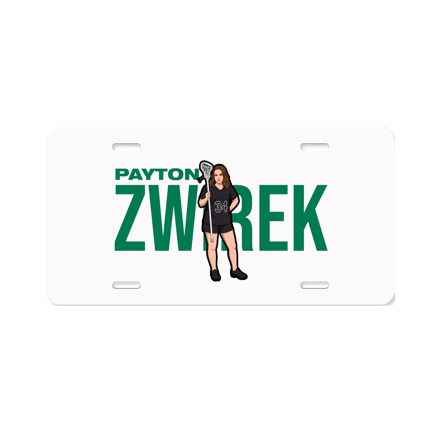 License Plate — Player Name in Classic