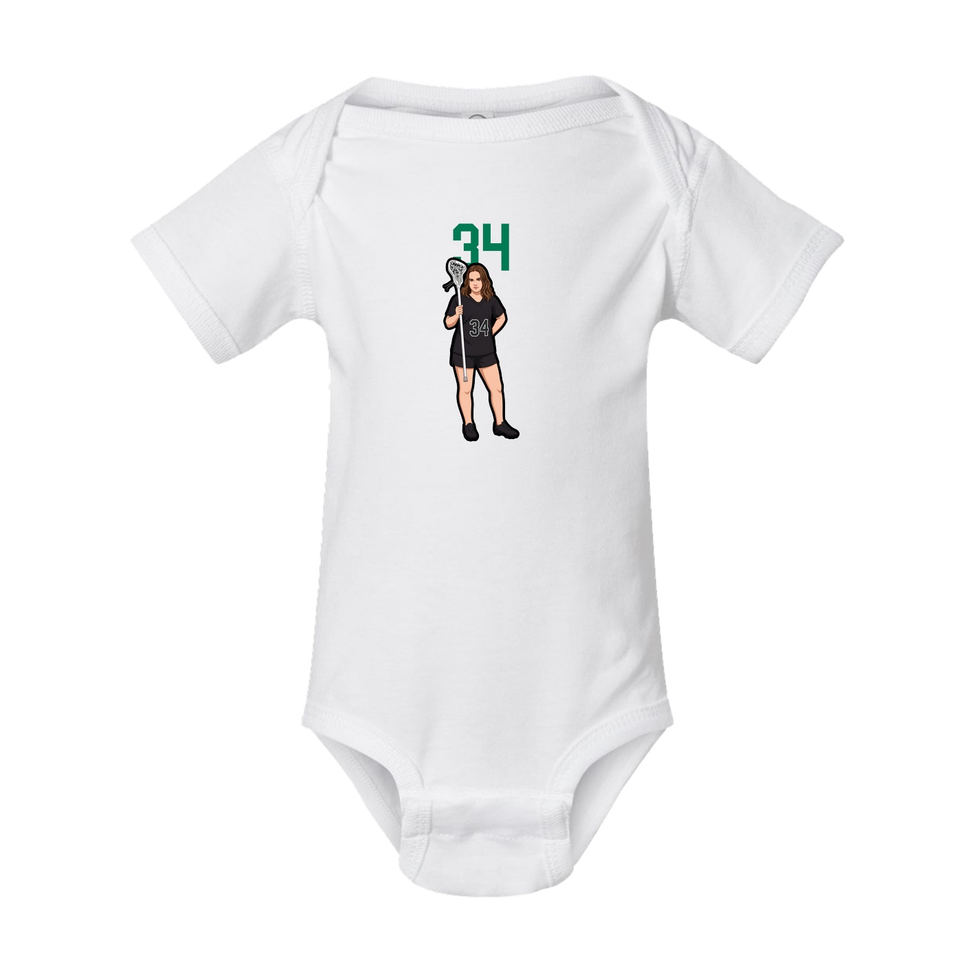 Baby Onesie — Number Top in White