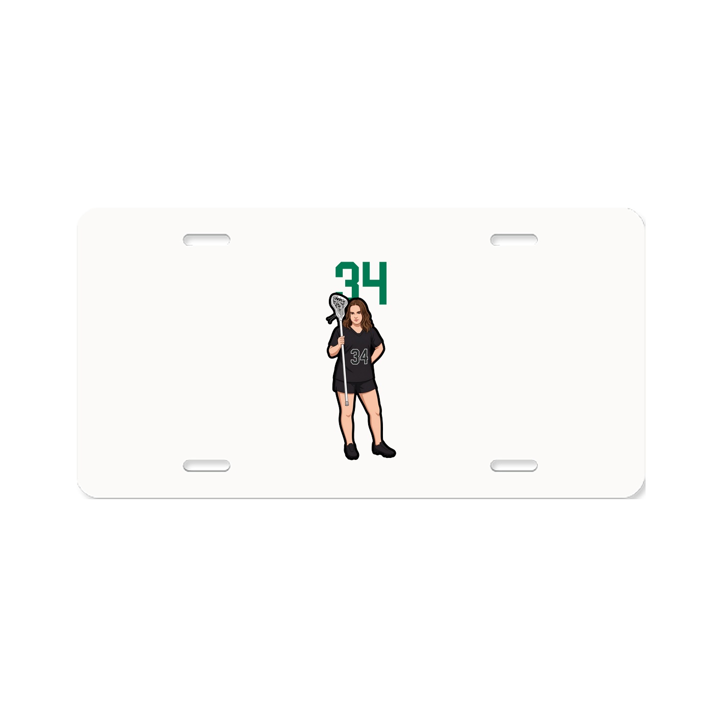 License Plate — Number Top in Classic