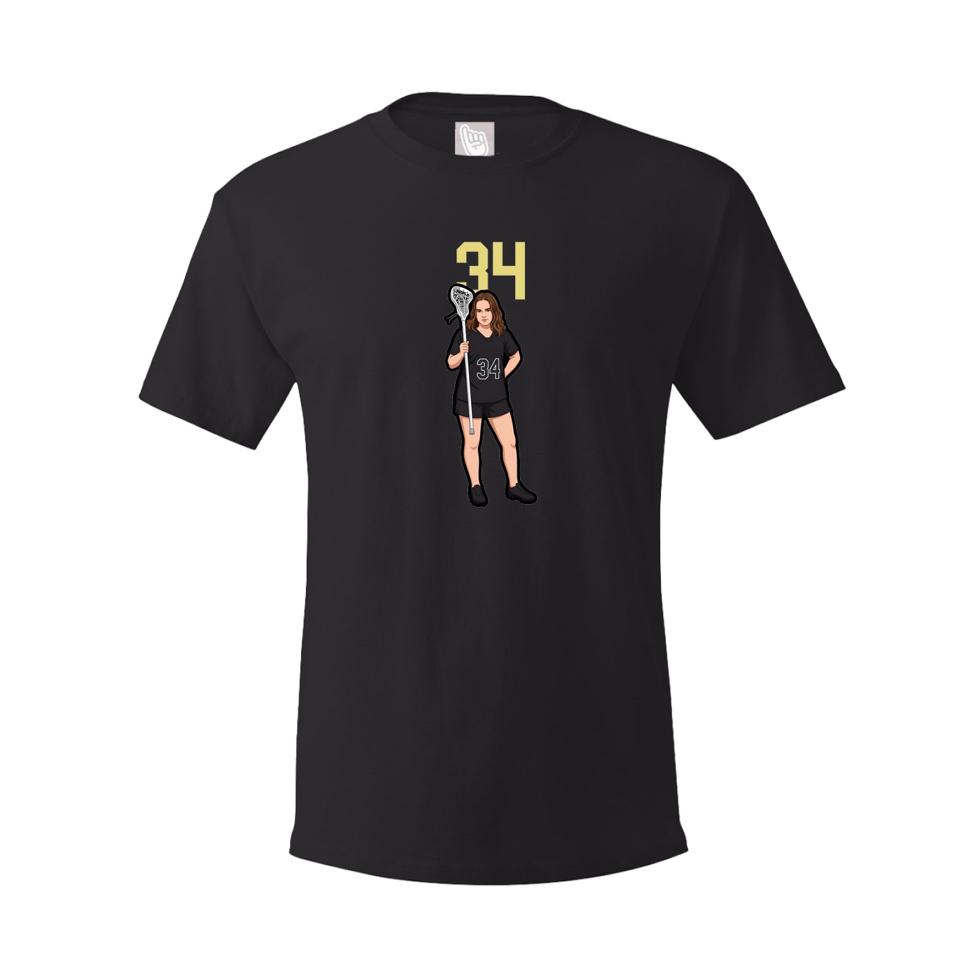 Youth Tee — Number Top in Black