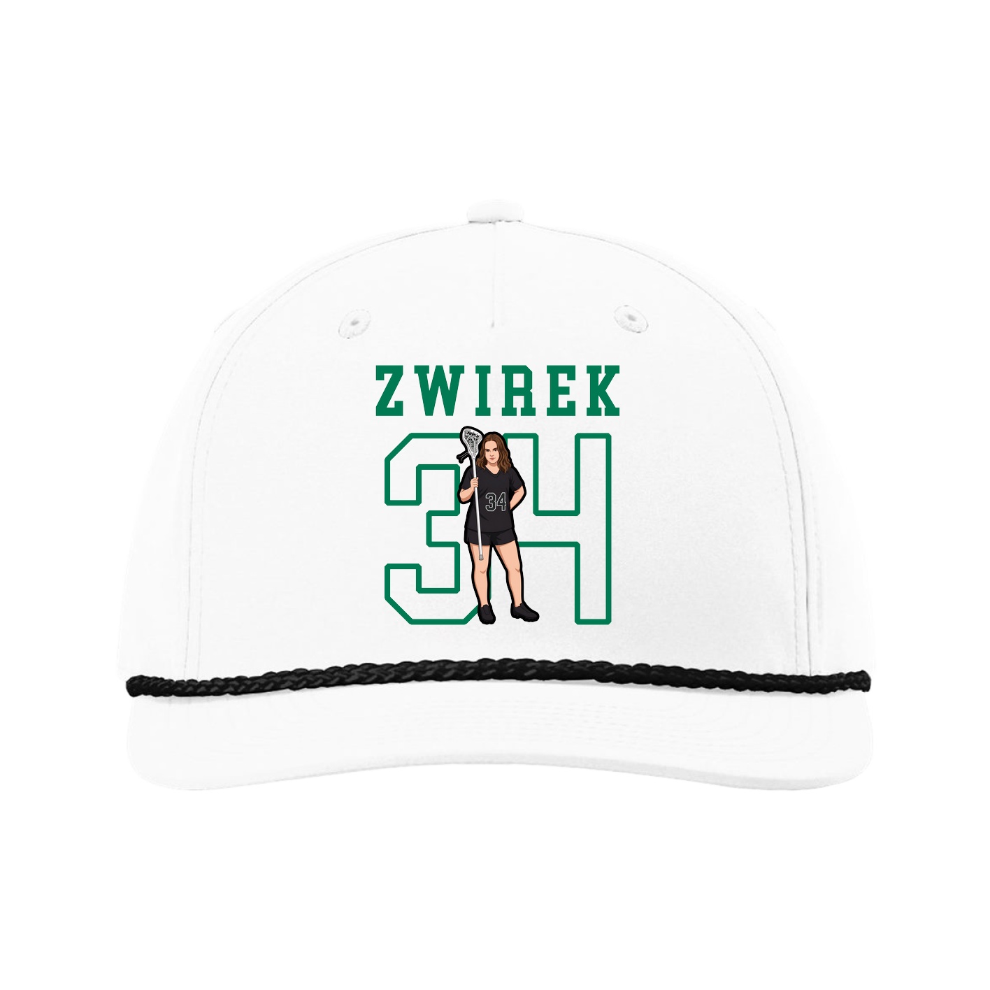 Five-Panel Classic Rope Cap — Shirsey in White