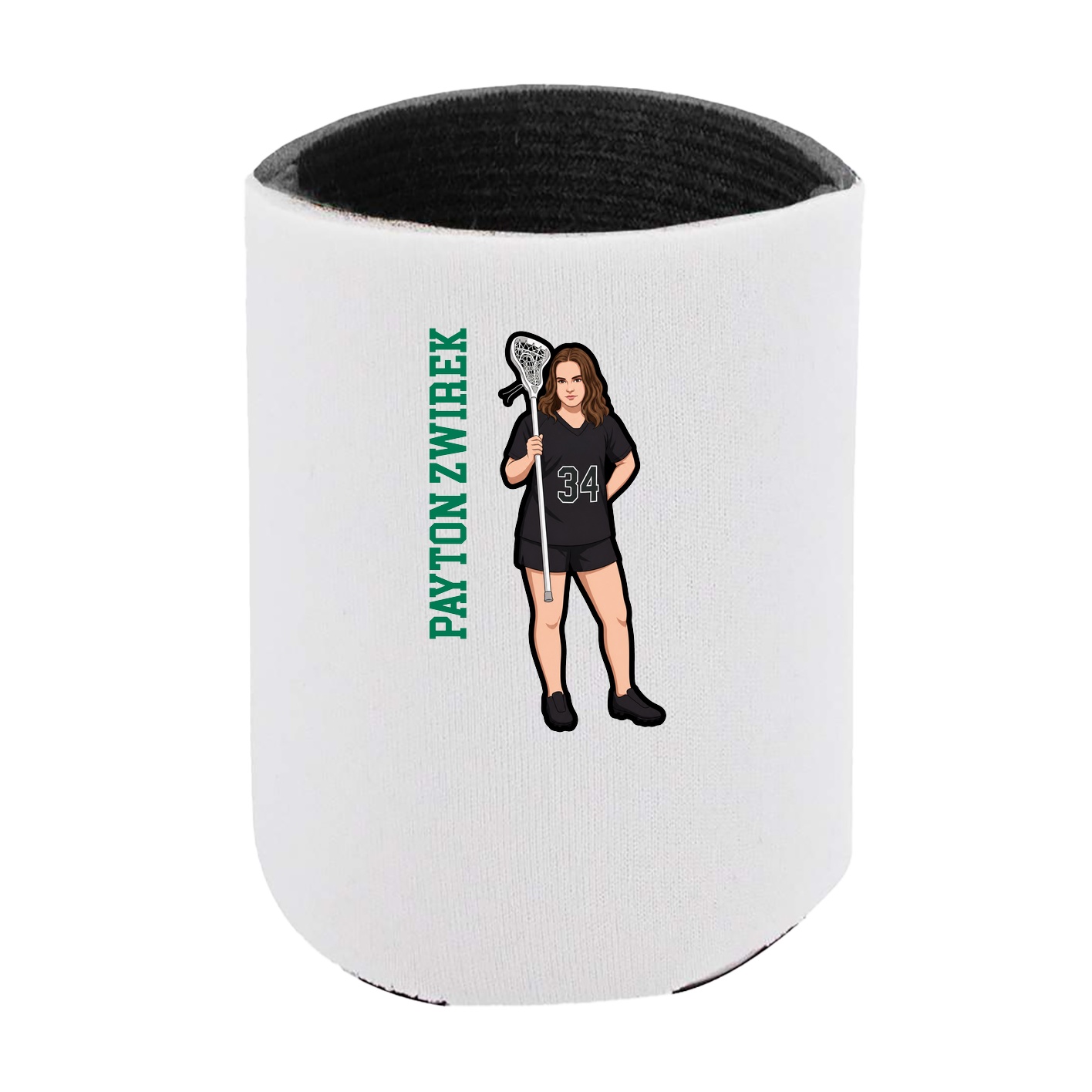 Can Holder — Name Vertical in White